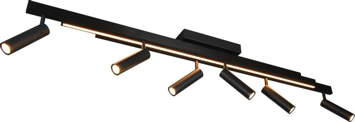 LED-Deckenspot Zeno, 6 Spots, schwarz matt, Metall günstig online kaufen