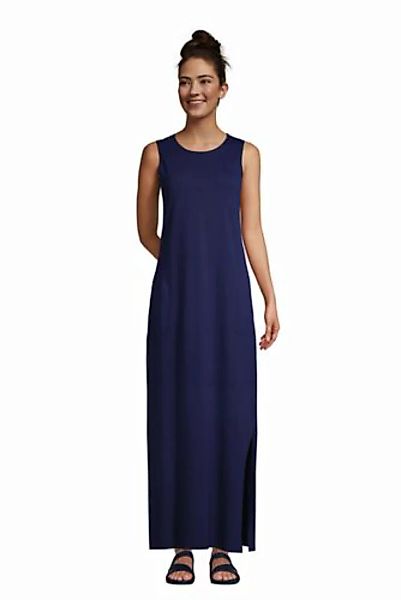 Maxi-Strandkleid, Damen, Größe: 48-50 Normal, Blau, Baumwolle, by Lands' En günstig online kaufen