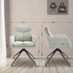 CLP Esszimmerstuhl Somers (2er Set), Stoffbezug, günstig online kaufen