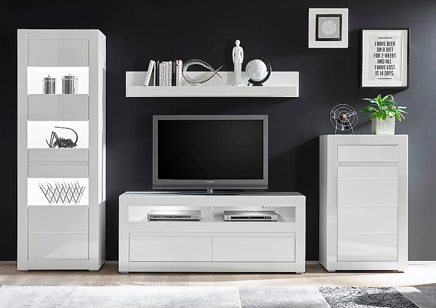 INOSIGN Wohnwand "Carat" Set, 4 Stk. tlg. wird jeweils mit zwei Leisten ang günstig online kaufen