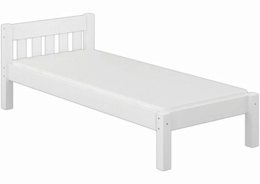 Erst-Holz® Kinderbett-Set: weißes Holzbett 80x200 mit Rost und Matratze Gr. günstig online kaufen