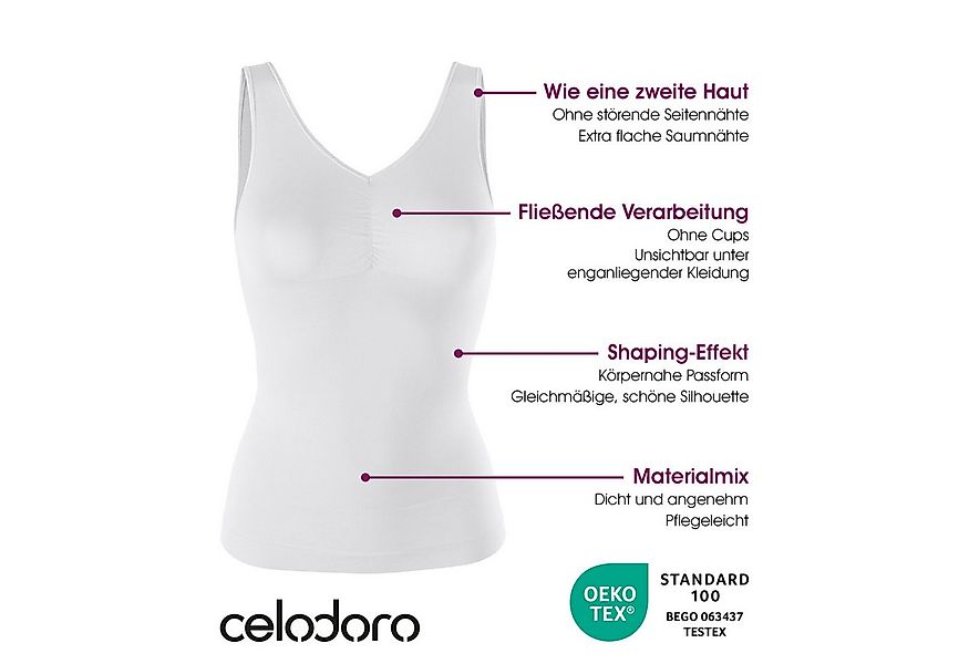 celodoro Unterhemd Damen Form-Top - Seamless Unterhemd mit Shaping-Effekt günstig online kaufen