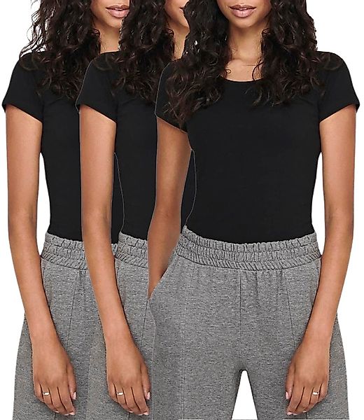 ONLY T-Shirt (Set) basic Rundhals Shirt günstig online kaufen