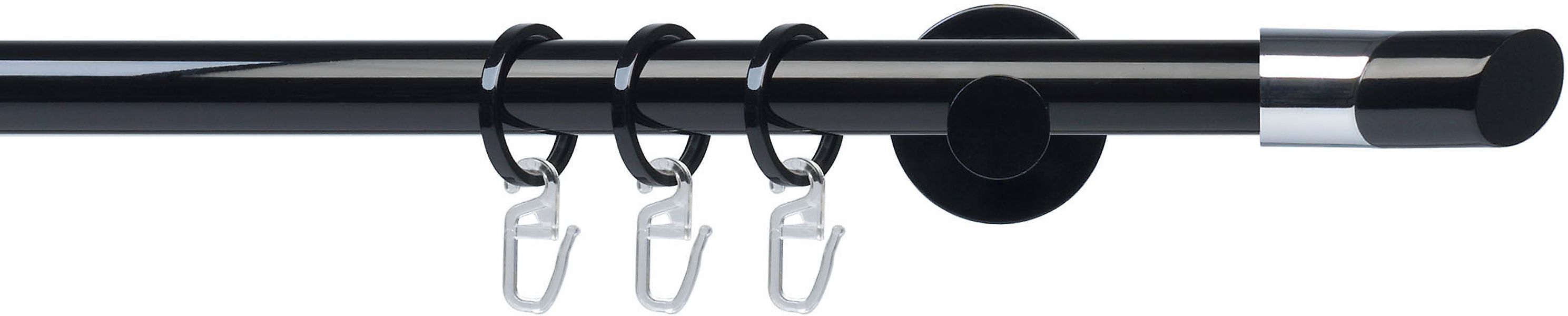 Liedeco Gardinenstange »Fertigstilgarnitur 20 mm Piano Gibraltar« Ø 2 mm 1 günstig online kaufen