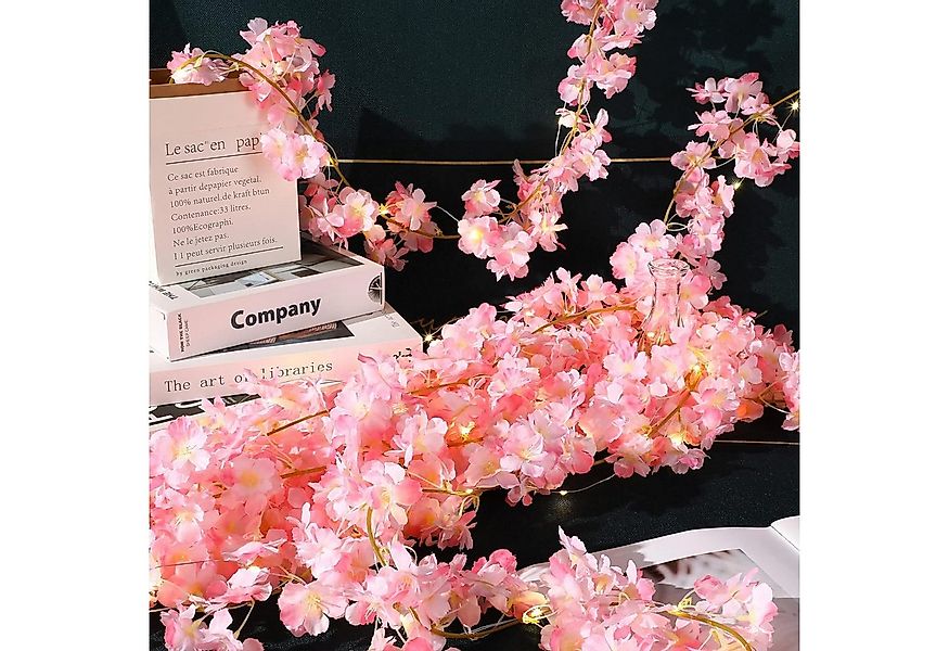 MUPOO LED-Lichterkette LED Nachtlicht 20 LEDs Girlande, 200cm Kunstblume Ki günstig online kaufen