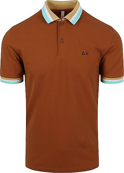 Sun68 Poloshirt Multistripes Braun - Größe XL günstig online kaufen