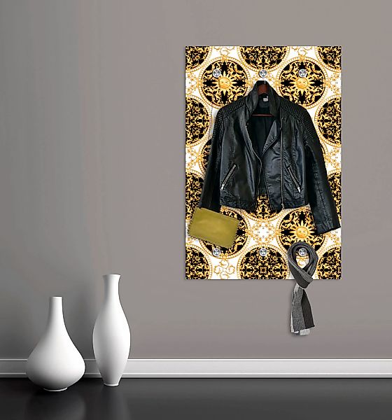 queence Garderobenleiste "Sonnen" mit 6 Haken, 80 x 120 cm günstig online kaufen