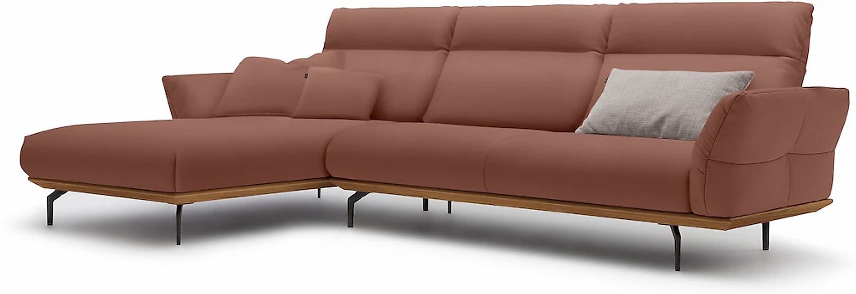 Creation BY ROLF BENZ Ecksofa »CR.460«, Sockel in Nussbaum, Winkelfüße in U günstig online kaufen