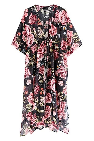 Next Blusenkimono Maxi-Cover-up mit Bindegürtel aus günstig online kaufen