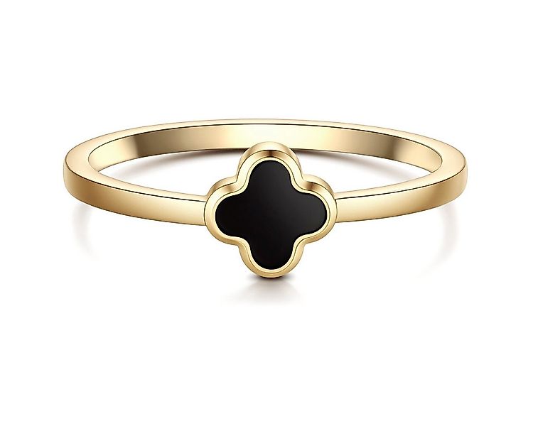 Glanzstücke München Fingerring Kleeblatt gelbgold günstig online kaufen