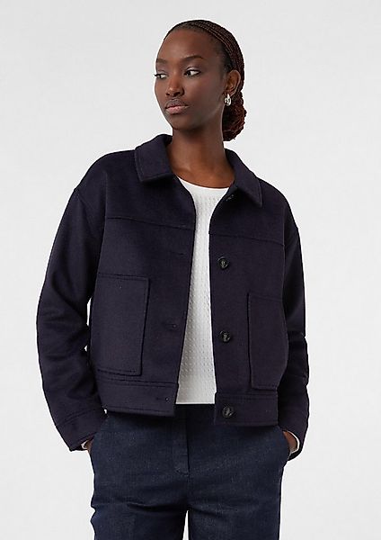comma Funktionsjacke Outdoor-Jacke Weiche Wollmix-Jacke mit aufgesetzten Ta günstig online kaufen