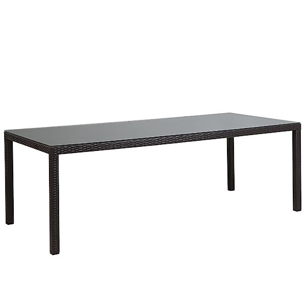 Beliani Gartentisch ITALY Dunkelbraun 220x100x74 günstig online kaufen