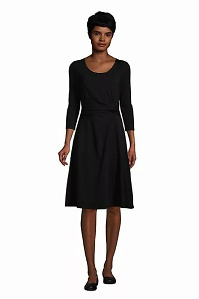 Jerseykleid mit Knoten und 3/4-Ärmeln in Petite-Größe, Damen, Größe: M Peti günstig online kaufen