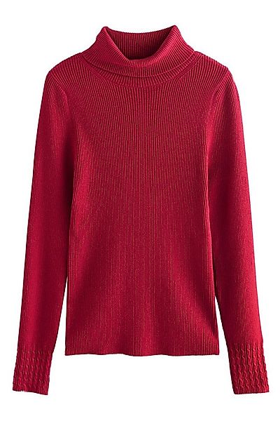 Next Strickpullover Gerippter Rollkragenpullover mit Wollanteil (1-tlg) günstig online kaufen