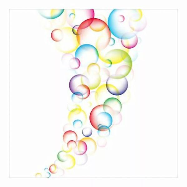 Bilderwelten Mustertapete Rainbow Bubbles bunt Gr. 288 x 288 günstig online kaufen