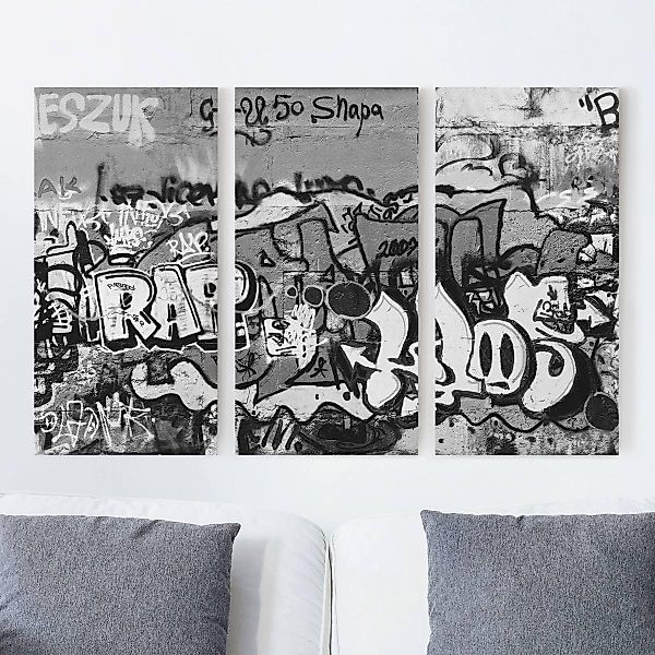 3-teiliges Leinwandbild - Querformat Graffiti Art günstig online kaufen