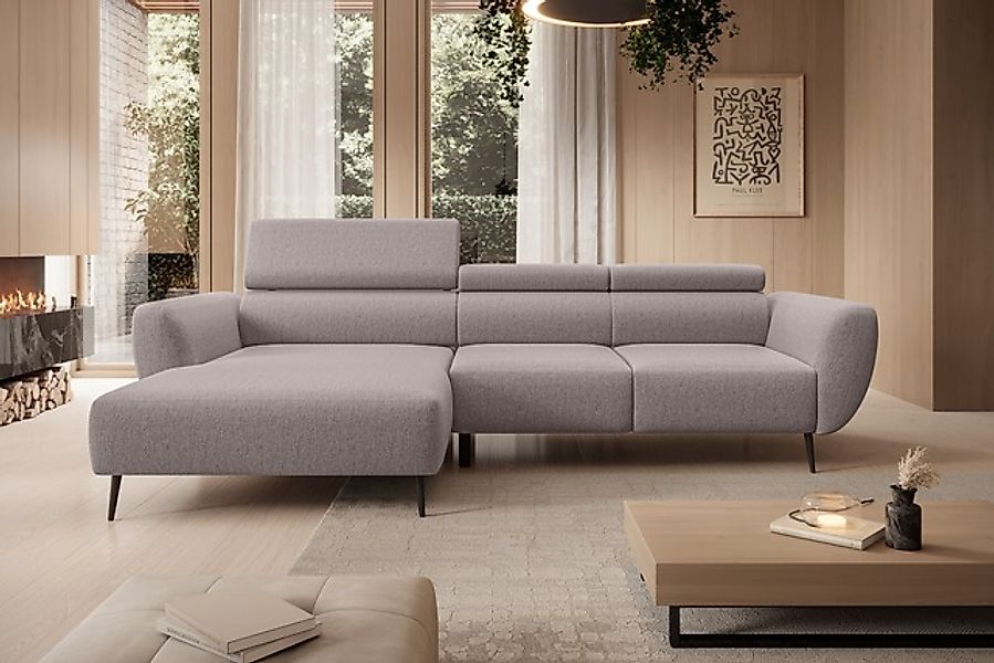 WERK2 Ecksofa »Alisson, mit elektrischer Sitztiefenverstellung, L-Form, Bre günstig online kaufen