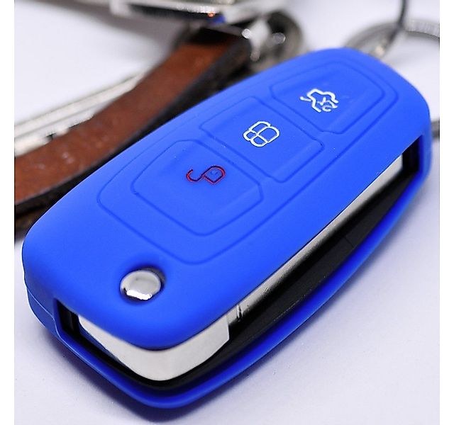 mt-key Schlüsseltasche Autoschlüssel Softcase Silikon Schutzhülle Blau, For günstig online kaufen