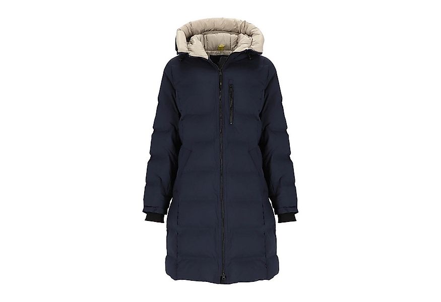 BLUE FLAME Steppmantel 60342 Damen Steppjacke Lang mit Kapuze und Chintzfut günstig online kaufen