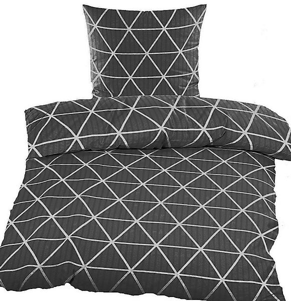 KH-Haushaltshandel Bettwäsche 4-tlg. Seersucker Bettwäsche 2x (135x200 +80x günstig online kaufen