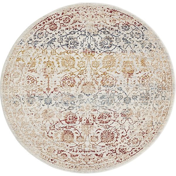 LUXOR living Teppich »Rocco«, rund, 11 mm Höhe, Vintage-Look, florales Desi günstig online kaufen