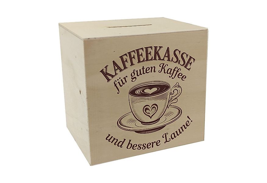 speecheese Spardose Kaffeekasse Spardose aus Holz mit Kaffeebecher für gute günstig online kaufen