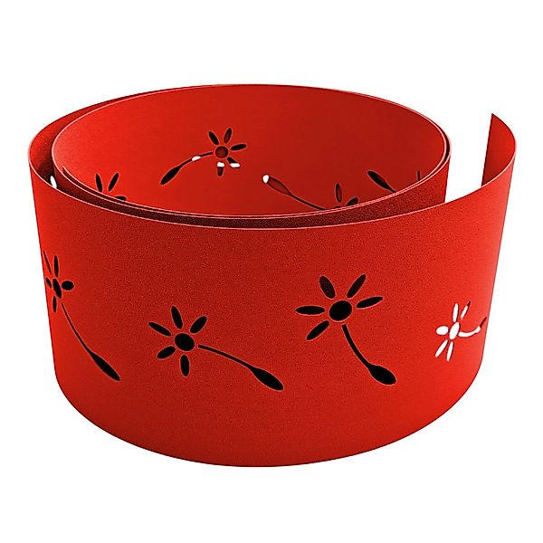 zaunzu Sichtschutz Premium Dekor Pusteblume Lasermuster Rot 2,55m günstig online kaufen