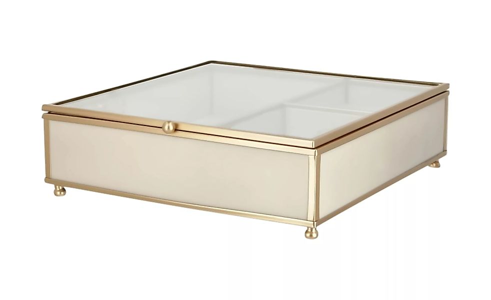Aufbewahrungsbox - gold - Metall, Glas - 20 cm - 5 cm - Dekoration > Dekoar günstig online kaufen