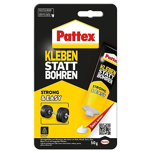 Pattex Montagekleber Kleben statt Bohren Kraftkleber weiß 50g Tube günstig online kaufen