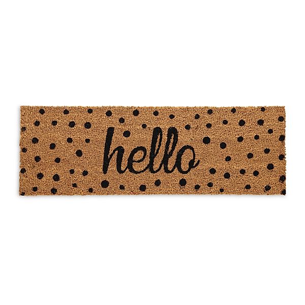 relaxdays Fußmatte Kokos Fußmatte Hello mit günstig online kaufen
