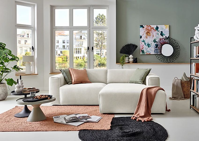 Home affaire "Noord mit Kedernaht, Breite 234 cm, L-Form" Cord, Struktur, W günstig online kaufen