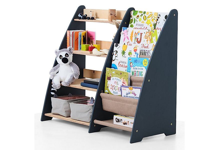Goodevas Kinderregal Holz-Bücherregale Funktionaler Spielzeugorganisator fü günstig online kaufen