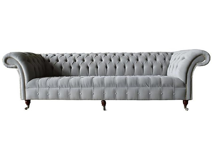 Xlmoebel Sofa Großes Sofa Chesterfield 245cm Polstermöbel 4-Sitzer Leder St günstig online kaufen