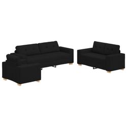 vidaXL Sofa 3-tlg. Sofagarnitur mit Kissen günstig online kaufen