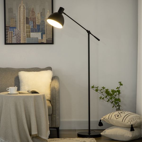 HOMCOM Stehlampe 40 W höhenverstellbare Stehleuchte, günstig online kaufen
