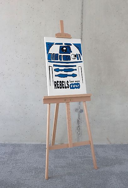 Komar Leinwandbild "Star Wars R2D2 More Fun - Größe 40 x 60 cm", Disney, (1 günstig online kaufen