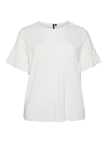 VERO MODA Rüschenärmel T-shirt Damen White günstig online kaufen