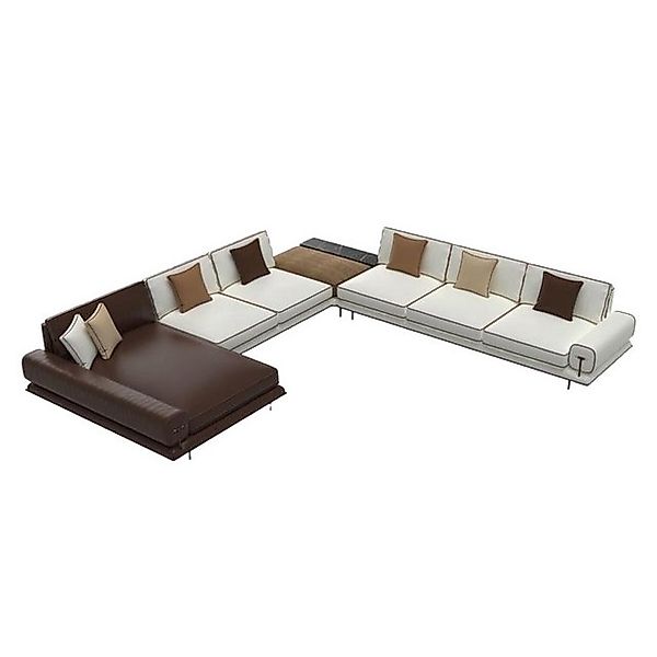 JVmoebel Ecksofa Wohnlandschaft Sofa Holz Relax U Form Ecksofa Design Möbel günstig online kaufen