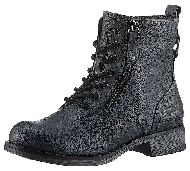 Mustang Shoes Winterboots, Schnürboots, Stiefelette, Blockabsatz, günstig online kaufen