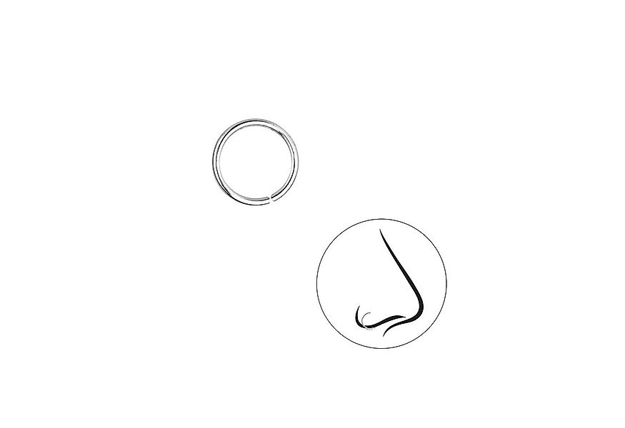 Monkimau Nasenpiercing 8mm Nasenring Nasenstecker 925 Silber günstig online kaufen