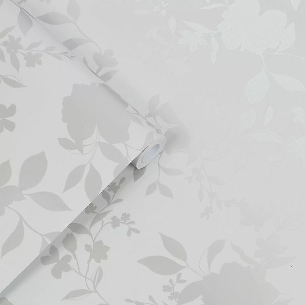 Laura Ashley Vliestapete Westbourne Silver Silber FSC® günstig online kaufen