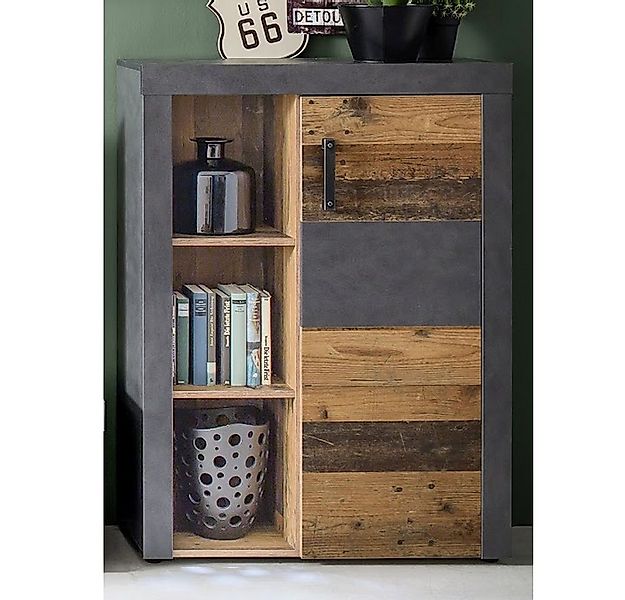 trendteam Highboard Indy, Kommode Anrichte Wohnzimmerschrank Sideboard Grau günstig online kaufen