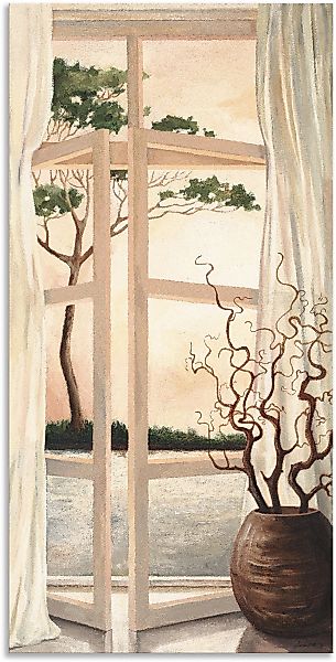 Artland Wandbild "Fensterbild Toskanischer Sonnenuntergang" Fensterblick 1 günstig online kaufen