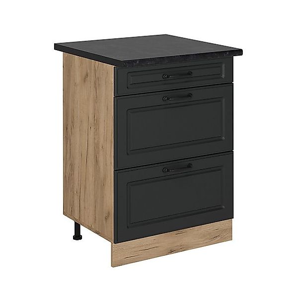 Vicco Unterschrank R-Line, Anthrazit Landhaus/Goldkraft Eiche, 60 cm mit Sc günstig online kaufen