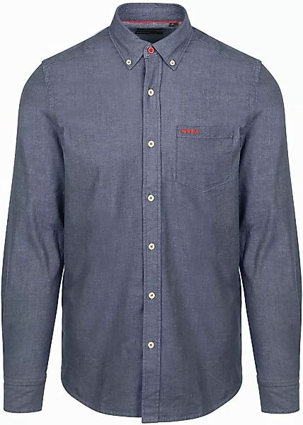 NZA Hemd James Twill Navy - Größe L günstig online kaufen