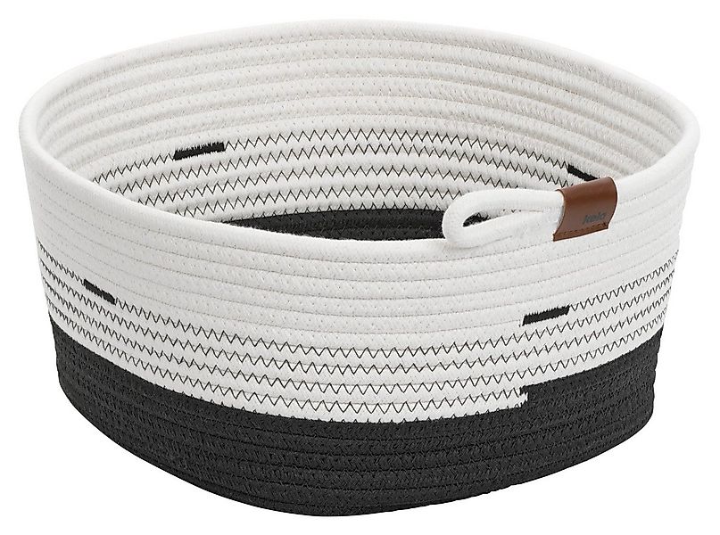 kela Aufbewahrungskorb Korb HEDDA, Weiß, Schwarz, B 32 cm günstig online kaufen