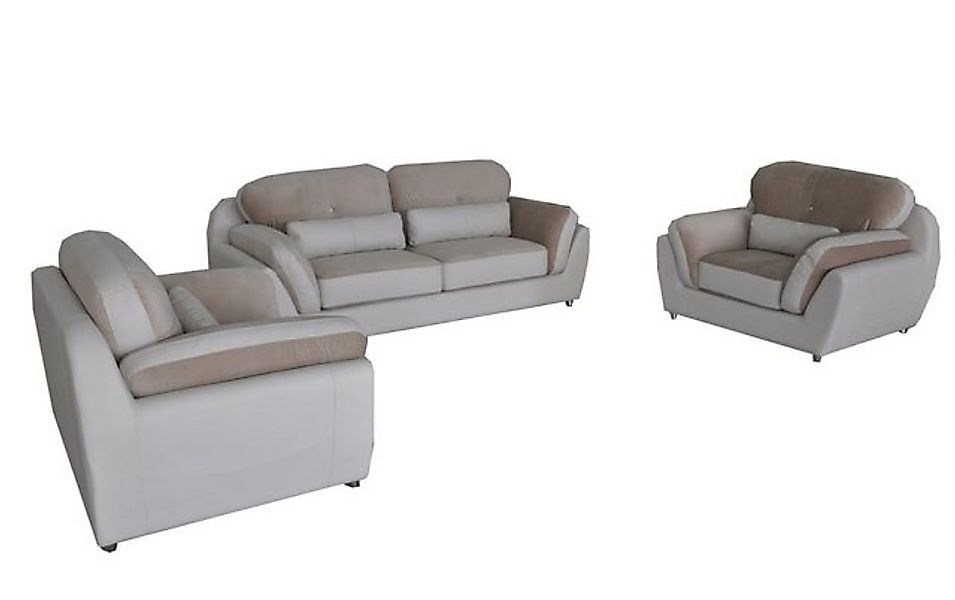 JVmoebel Sofa Textil Sofa Polster Sitz Set Garnitur Design Sofagarnitur 3+1 günstig online kaufen