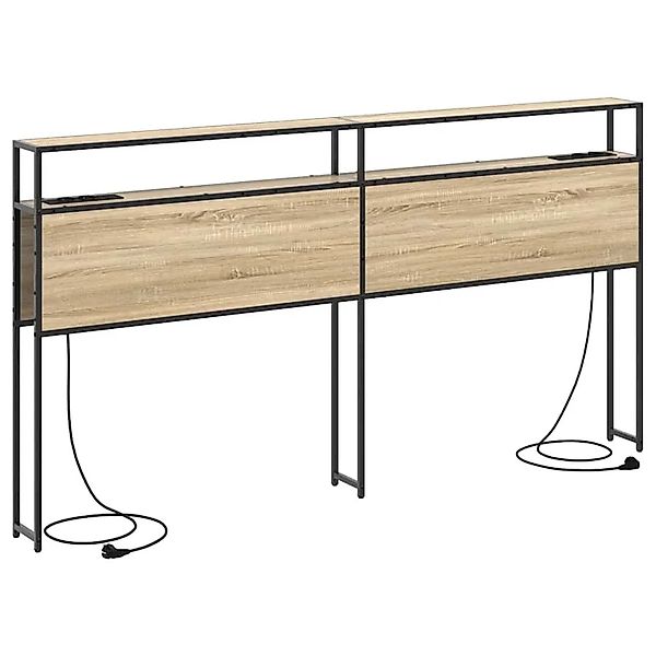 vidaXL Stauraum-Kopfteil mit Regal Sonoma-Eiche 200 cm Holzwerkstoff 859771 günstig online kaufen
