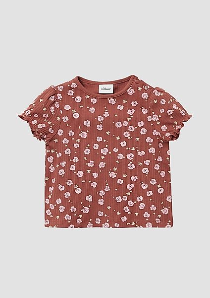 s.Oliver Kurzarmshirt Elastisches T-Shirt aus Rippware günstig online kaufen
