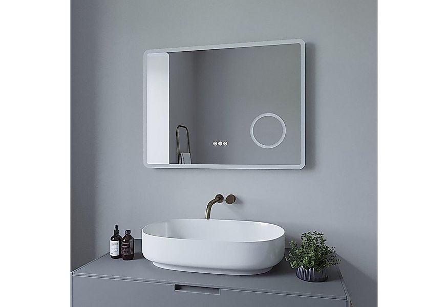 AQUABATOS Badspiegel Bad Spiegel Led 80x60cm Touch warmweiß Badspiegel mit günstig online kaufen